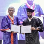 Indranil Roy Chowdhury receiving MBA certificate in Business Analytics & Data Science